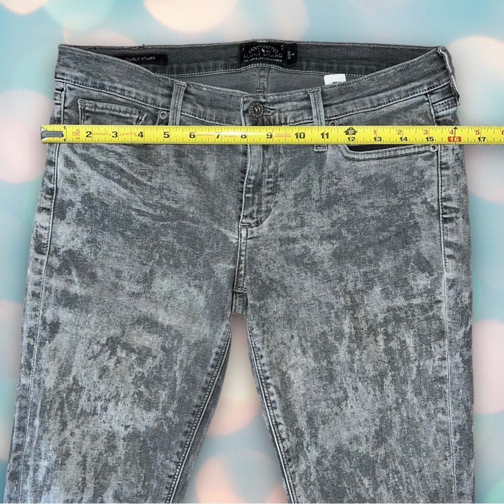 Lucky Brand Women’s Vintage Y2K Low-Rise Acid Wash Gray Denim Skinny Jeans 8 - Picture 4 of 7